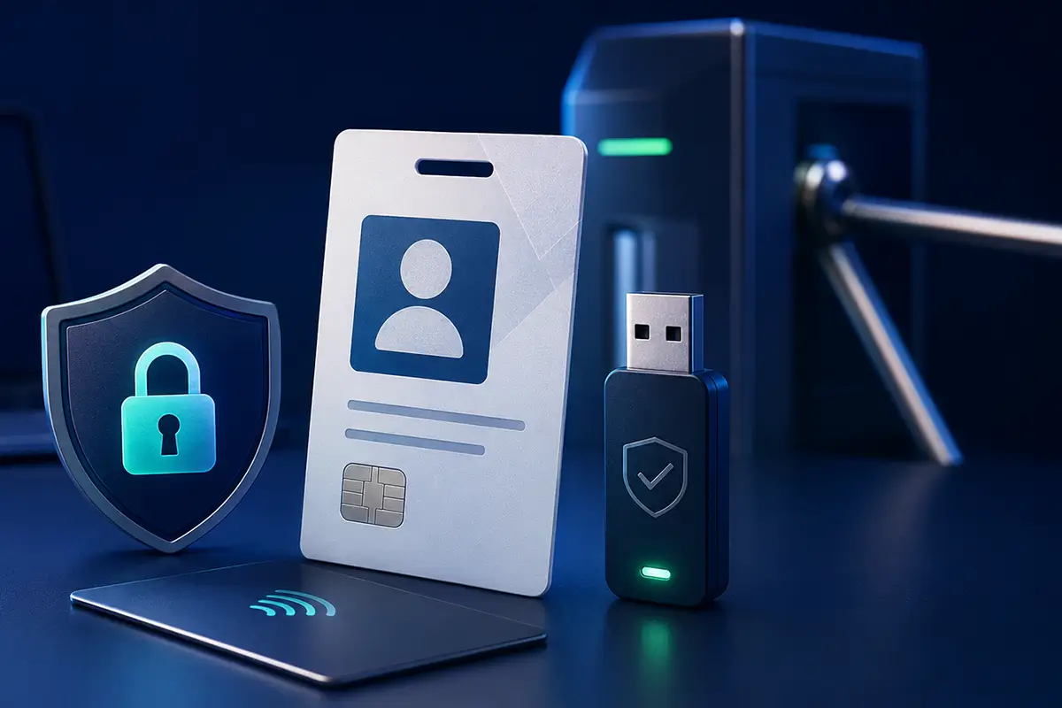 Електронне службове посвідчення зі смарт-чипом, USB-токеном і засобами захищеної автентифікації